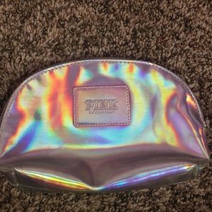 NWT Pink Holographic Makeup Bag